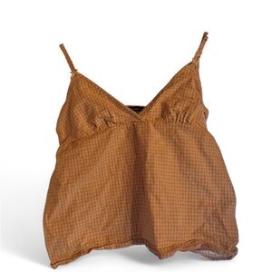 Brandy Melville Lightweight Pink Gingham Camisole Tank Top